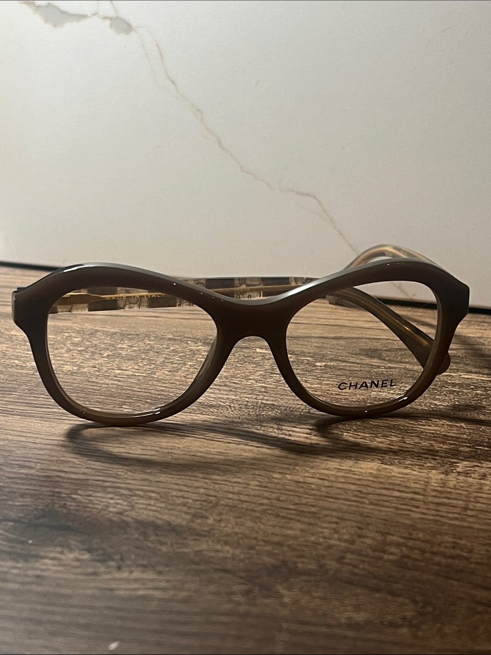 Authentic Chanel taupe Frames 3299 c.1484